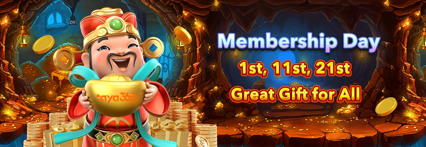 Taya365 Online Casino - VIP Rewards Promotional Banner